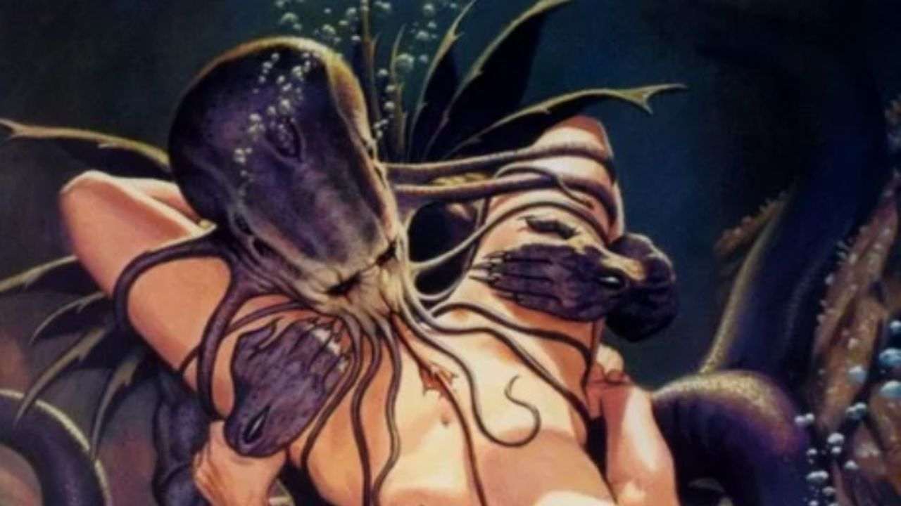 alien tentacle bug girl porn woman fucked by blue tentacles with purple silem